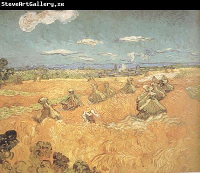 Vincent Van Gogh Wheat Stacks wtih Reaper (nn04)